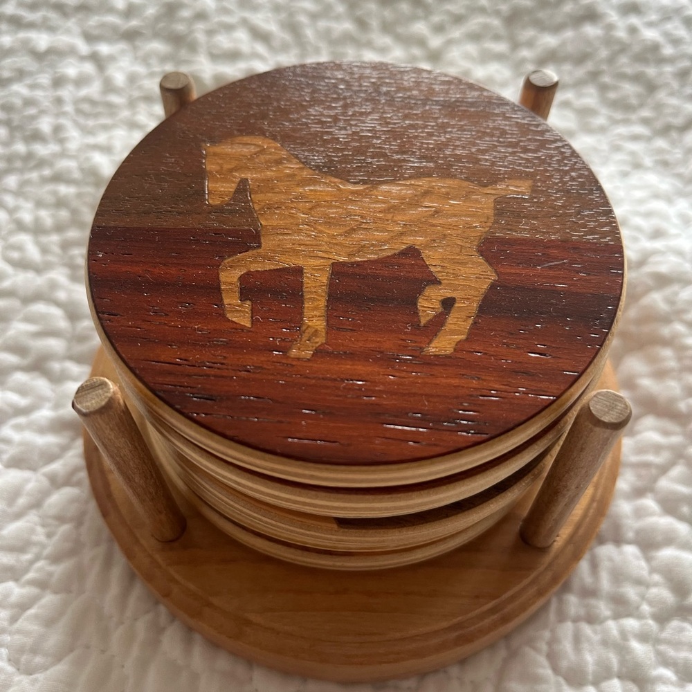 Woodland Animal Coasters Set - Brown and Tan - Picture 3 of 3